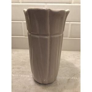 Vintage Maia Rubel & Co Art Pottery White Textured Vase 8"